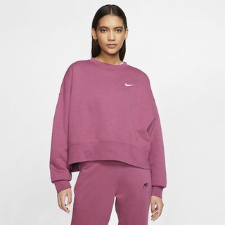 Hanorace Nike Sportswear Essentials Fleece Crew Dama Roz Albi | XMPL-17980